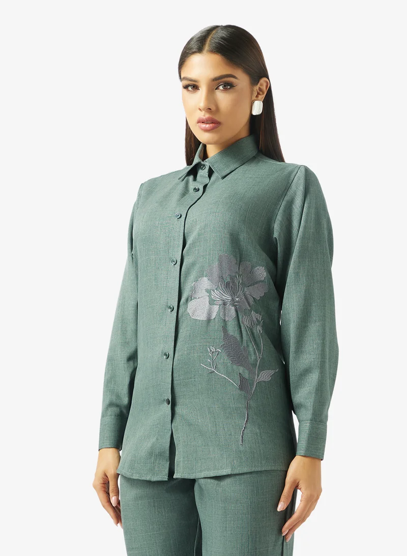 hayas closet  Embroidered Shirt & Pant Co-ord for Women | Best Price UAE